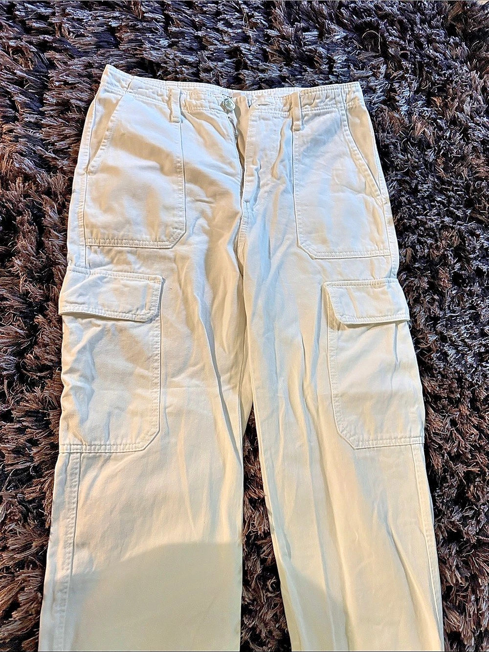 Zara Convertible Cargo Pants in White EU 36 Like New